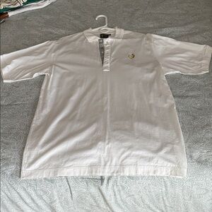 Bobby Jones White Polo with Small Masters Tournament logo Embroidery